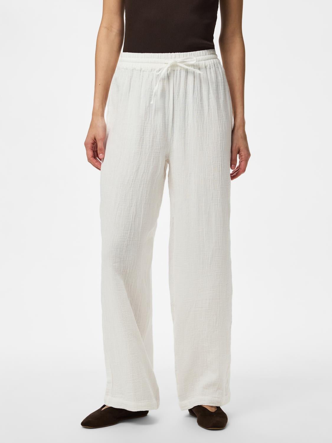 PCSASTINA Trousers - Cloud Dancer - VERO MODA & VILA Bergvik